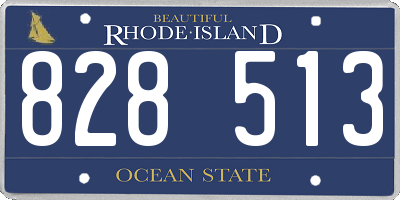 RI license plate 828513