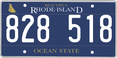 RI license plate 828518