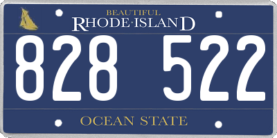 RI license plate 828522