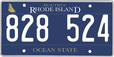 RI license plate 828524