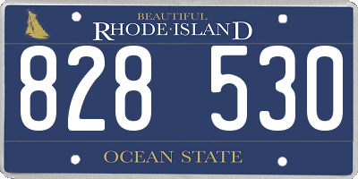RI license plate 828530