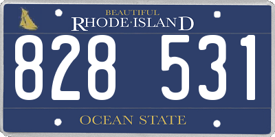 RI license plate 828531