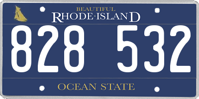 RI license plate 828532