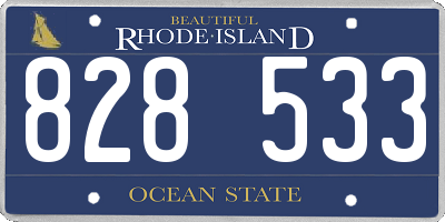 RI license plate 828533