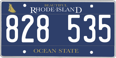 RI license plate 828535