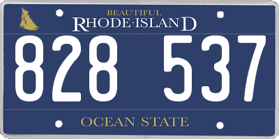 RI license plate 828537