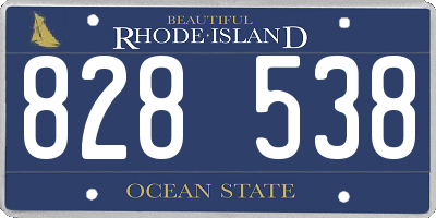 RI license plate 828538