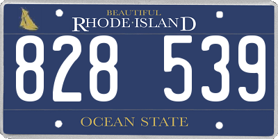 RI license plate 828539