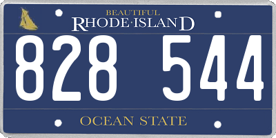 RI license plate 828544