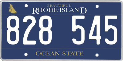 RI license plate 828545