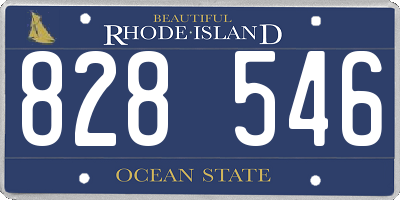 RI license plate 828546