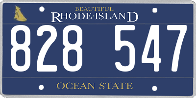 RI license plate 828547