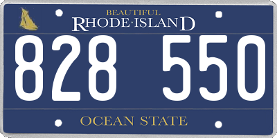 RI license plate 828550