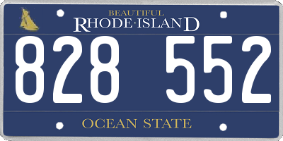 RI license plate 828552