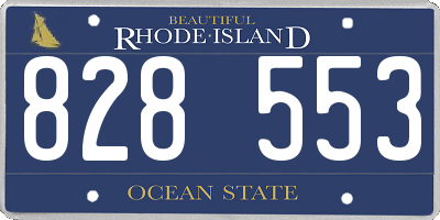 RI license plate 828553