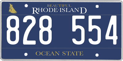 RI license plate 828554