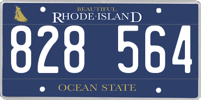 RI license plate 828564
