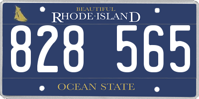 RI license plate 828565