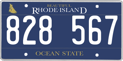 RI license plate 828567