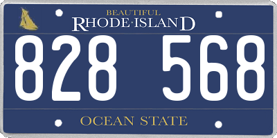 RI license plate 828568