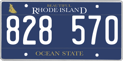RI license plate 828570