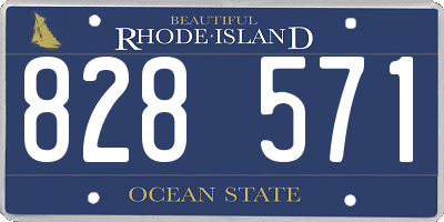 RI license plate 828571