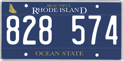 RI license plate 828574
