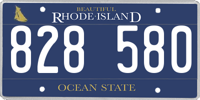 RI license plate 828580