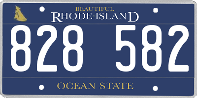 RI license plate 828582