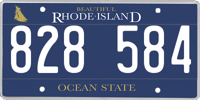 RI license plate 828584
