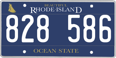 RI license plate 828586