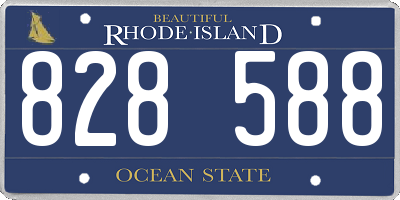 RI license plate 828588