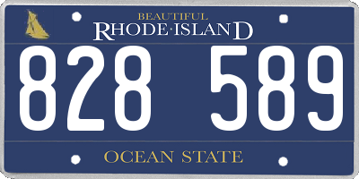 RI license plate 828589