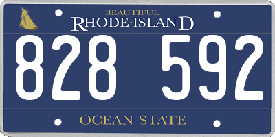RI license plate 828592