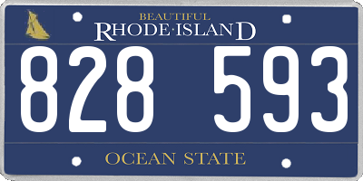 RI license plate 828593