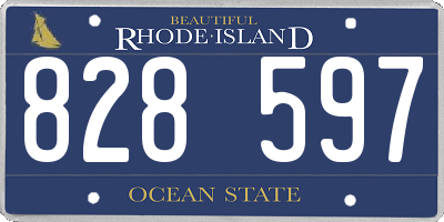 RI license plate 828597
