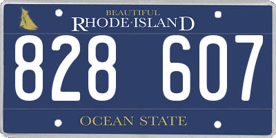 RI license plate 828607