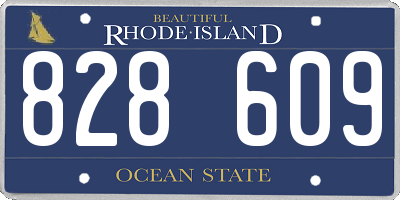 RI license plate 828609