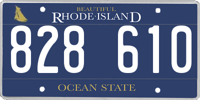RI license plate 828610