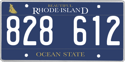 RI license plate 828612