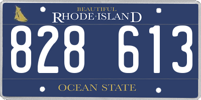 RI license plate 828613
