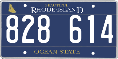RI license plate 828614