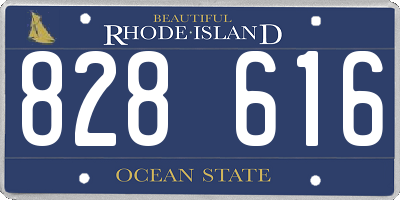 RI license plate 828616