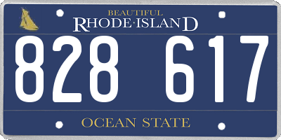 RI license plate 828617