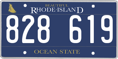 RI license plate 828619