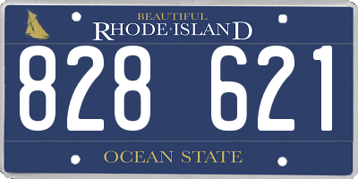 RI license plate 828621
