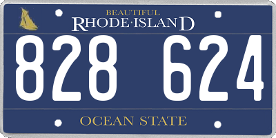RI license plate 828624