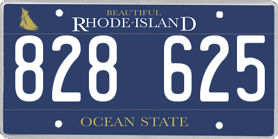 RI license plate 828625