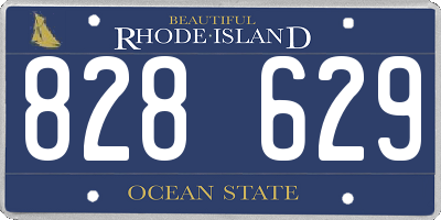 RI license plate 828629