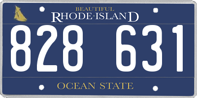 RI license plate 828631
